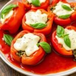 Baked Ricotta and Spinach Stuffed Bell Peppers