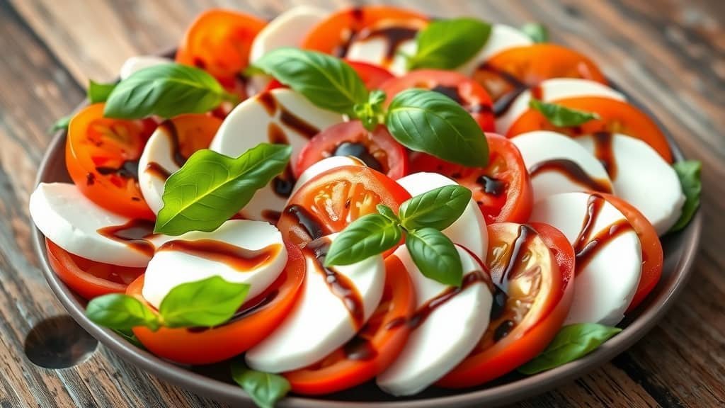 Classic Caprese Salad with Balsamic Glaze