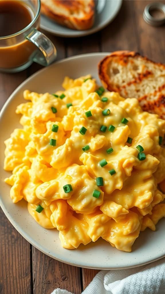 Creamy Cheesy Scrambled Eggs Recipe