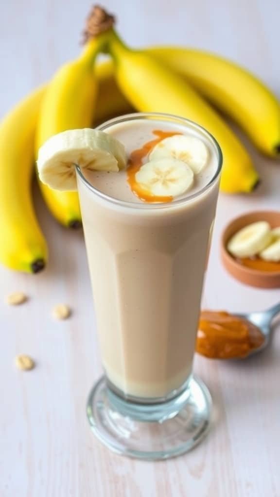 Creamy Peanut Butter Banana Smoothie Recipe