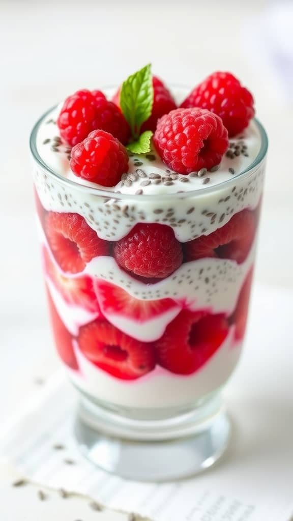 Creamy Raspberry Chia Pudding Recipe