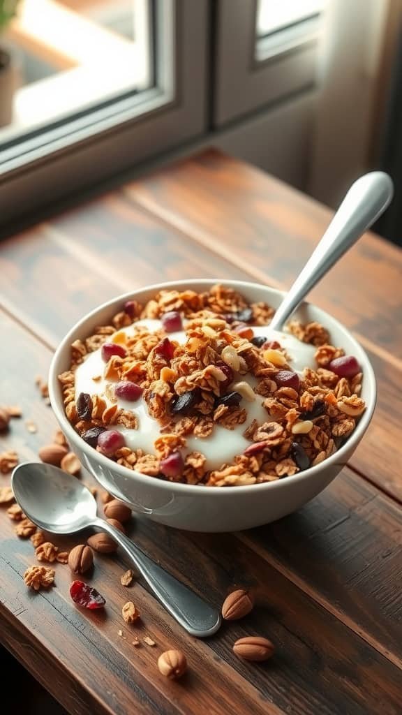 Crunchy Granola with Creamy Milk Recipe
