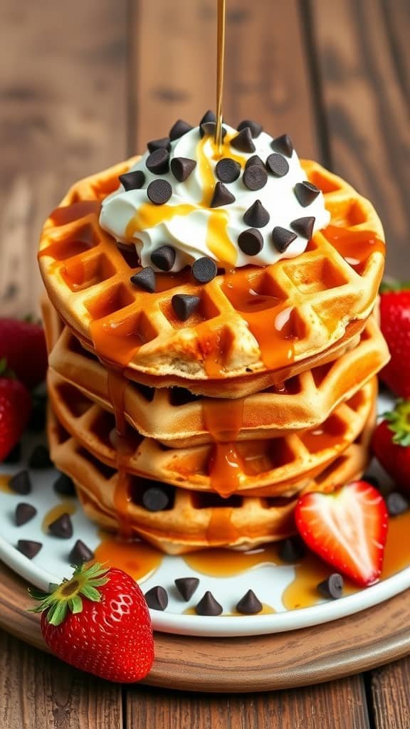 Decadent Chocolate Chip Waffles Recipe