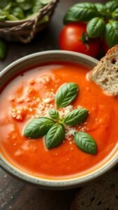 Delicious Creamy Tomato Basil Soup Recipe