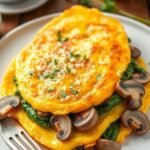 Delicious Mushroom and Spinach Omelet Recipe