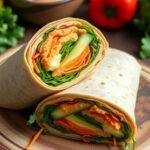 Delicious Roasted Red Pepper Hummus Wrap Recipe