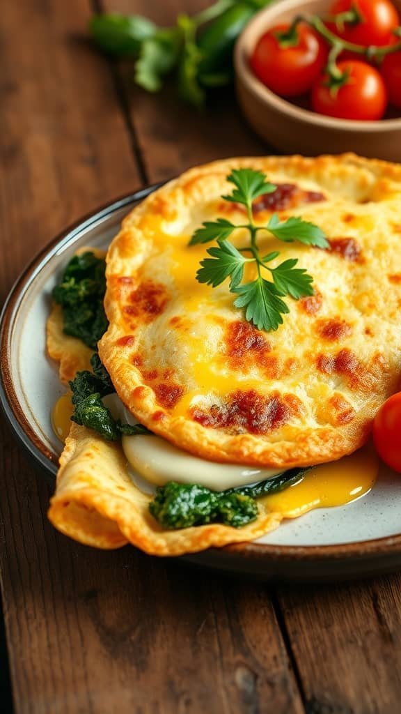 Delicious Spinach and Cheese Omelet Recipe