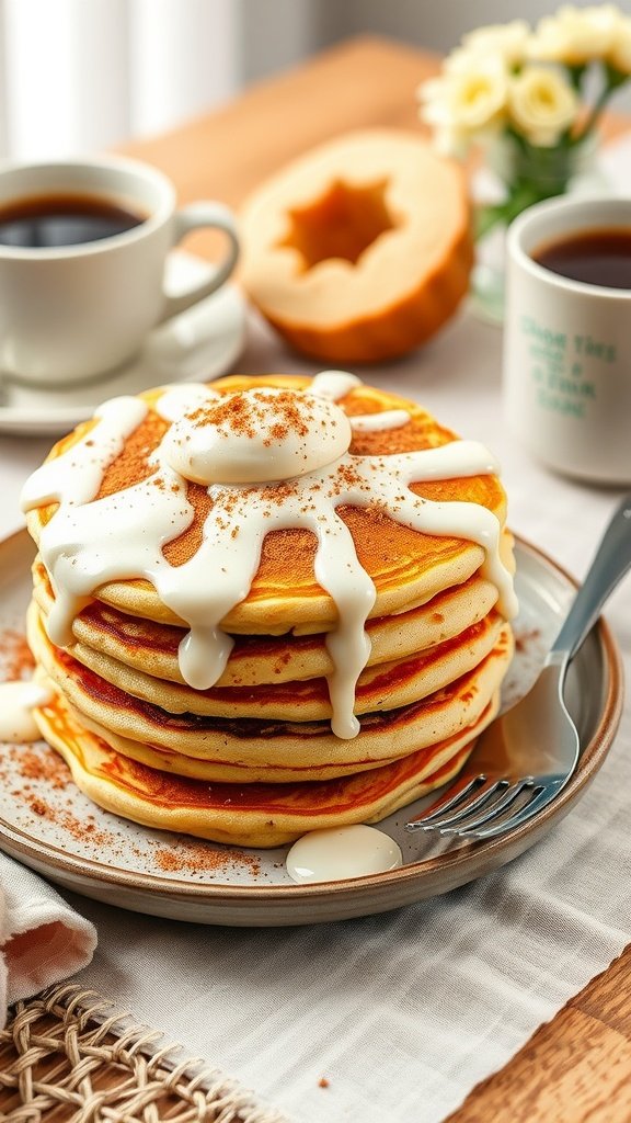 Fluffy Cinnamon Roll Pancakes Recipe