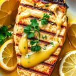Grilled Swordfish Steaks with Lemon Butter Sauce