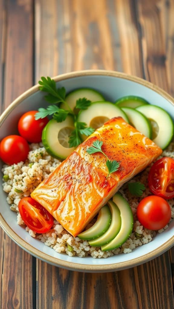 Healthy Salmon and Quinoa Bowl Recipe