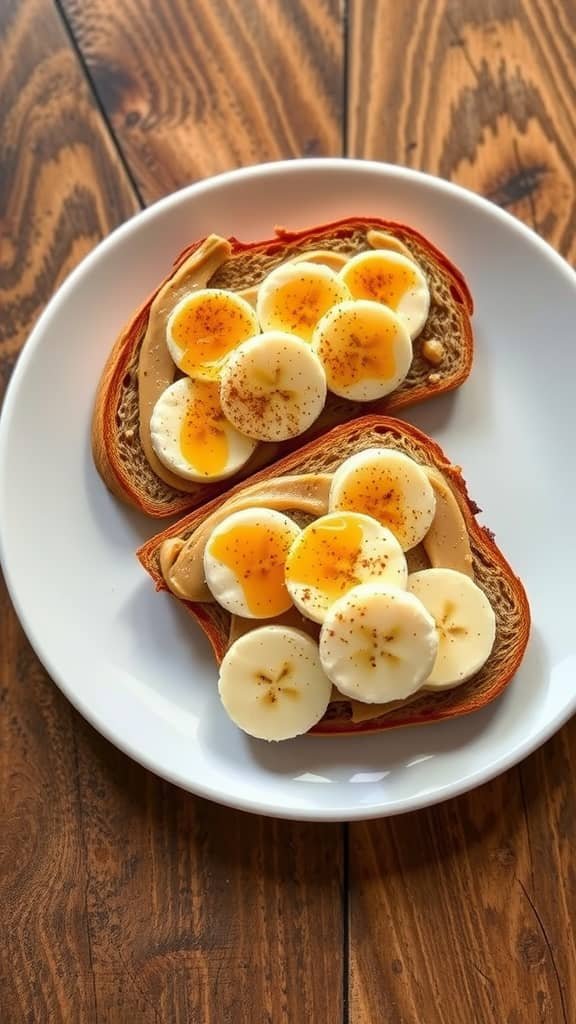 Nutty Almond Butter Toast with Fresh Banana