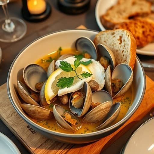 Savory Clams in White Wine Sauce Recipe