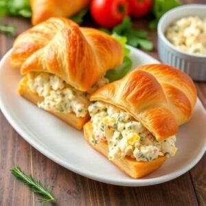 Savory Egg Salad Croissant Sandwich