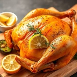 Savory Lemon Herb Roast Chicken Recipe
