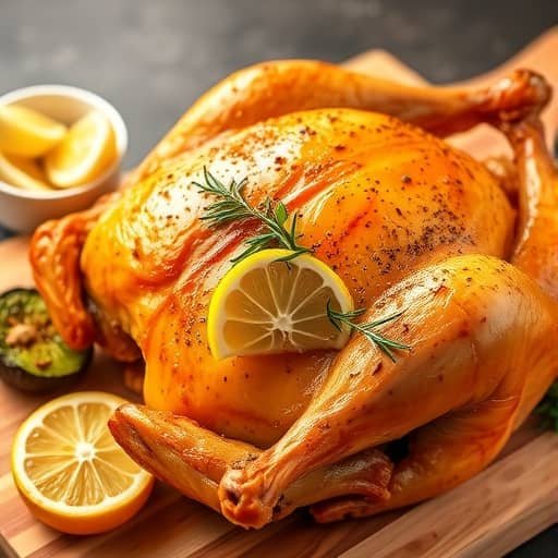 Savory Lemon Herb Roast Chicken Recipe