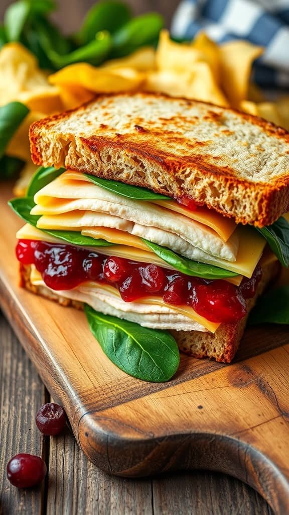 Savory Roasted Turkey and Cranberry Sandwich Recipe