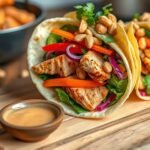 Savory Thai Peanut Chicken Wrap Recipe