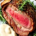 Slow Roasted Prime Rib with Herb Garlic Crust