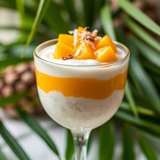 Tropical Mango Coconut Chia Pudding