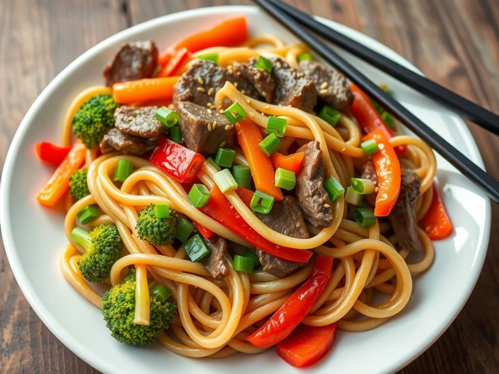Delicious Beef Udon Stir-Fry