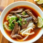 Delicious and Hearty Beef Rice Noodle Soup