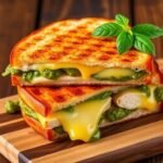 Savory Pesto Chicken Panini with Melting Cheese