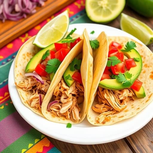 Savory Pulled Chicken Tacos Recipe