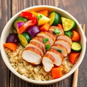 Savory Roasted Chicken and Vegetable Bowl