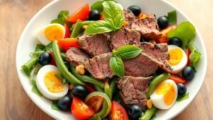 A Flavorful and Satisfying Beef Nicoise Salad