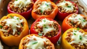 Delectable Baked Stuffed Peppers Recipe