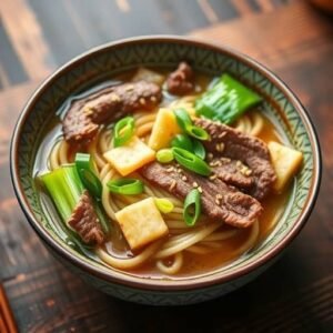 Delicious Beef Udon Noodle Soup