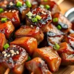 Delicious Grilled Beef Yakitori Skewers