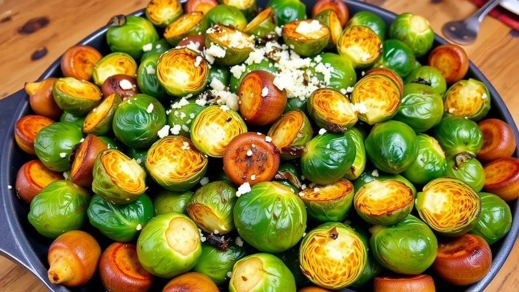 Delicious Roasted Garlic Brussels Sprouts Recipe