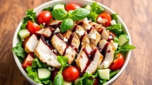 Delicious and Healthy Balsamic Chicken Salad