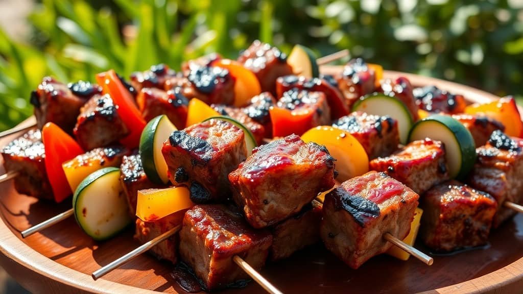 Deliciously Grilled Beef Skewers