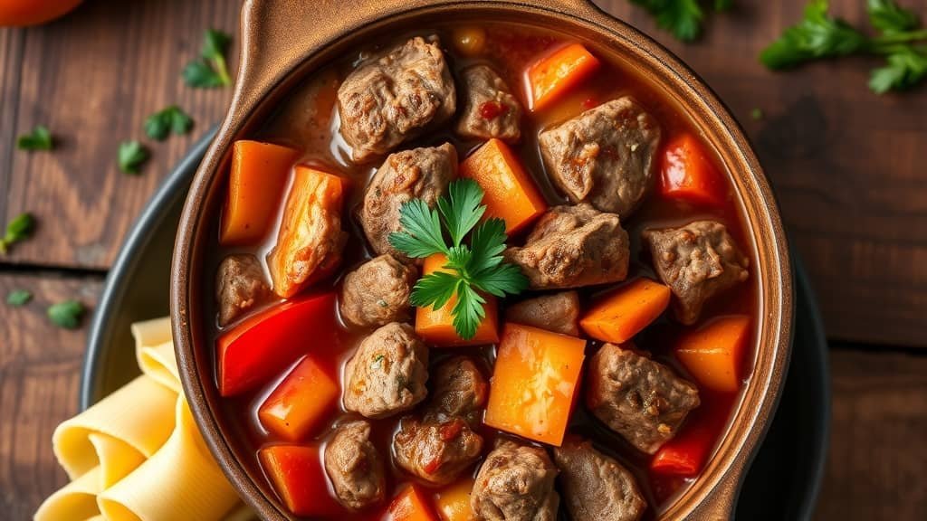 Heartwarming Beef Goulash Dish