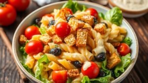 Refreshing Caesar Pasta Salad