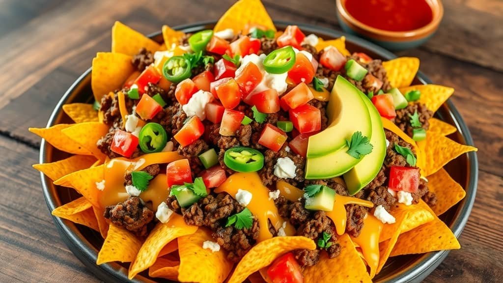Ultimate Loaded Beef Nachos