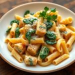 A Perfectly Creamy Artichoke Spinach Pasta Recipe