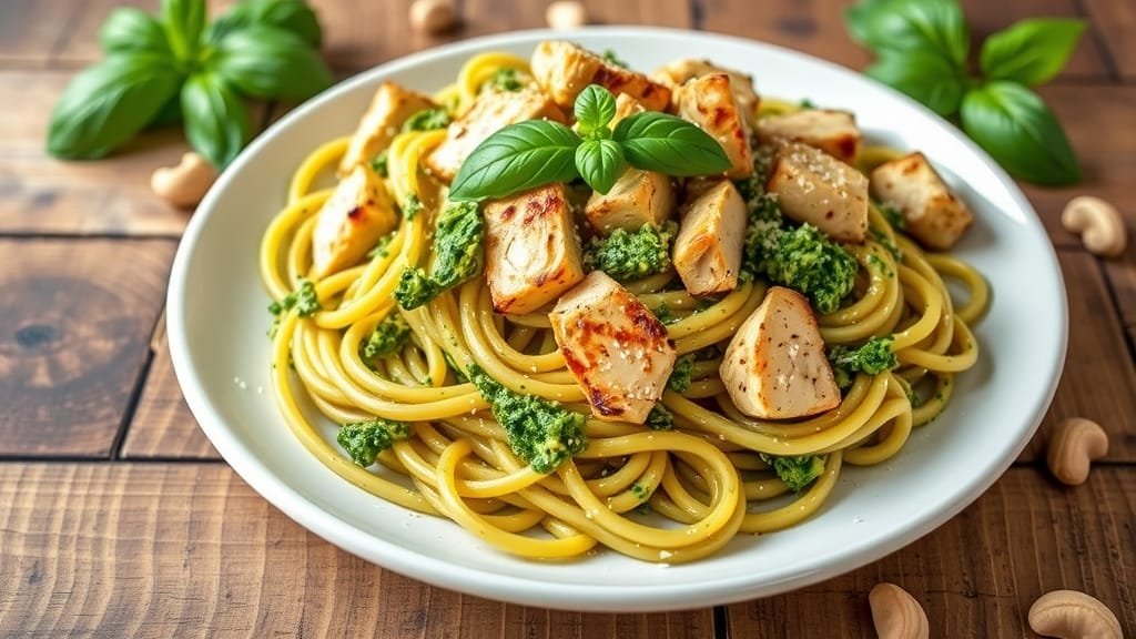 A Quick and Flavorful Pesto Chicken Pasta Recipe