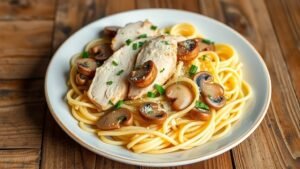 Delicious Chicken Marsala Pasta
