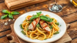 Delicious Chicken Pesto Penne Pasta