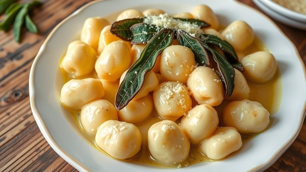 Delicious Homemade Gnocchi with Sage Butter Sauce Recipe