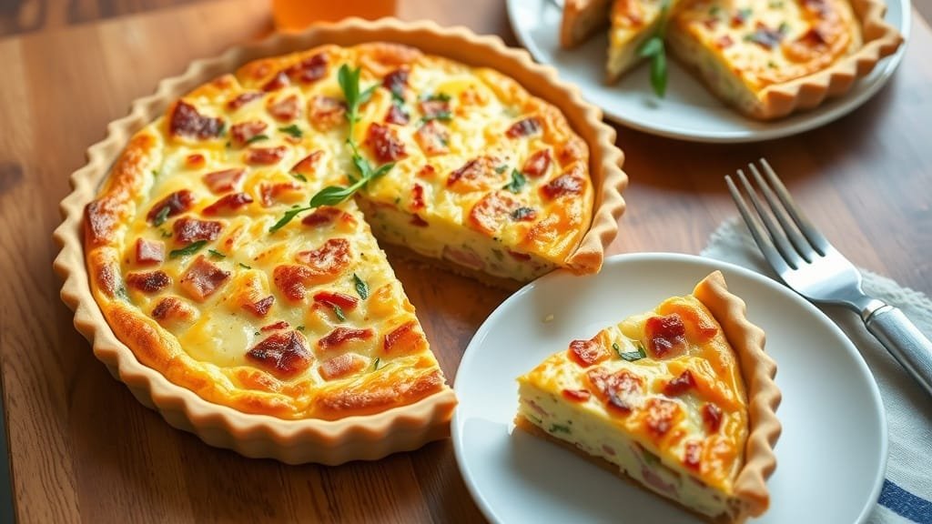 Delicious and Easy Ham and Cheese Quiche