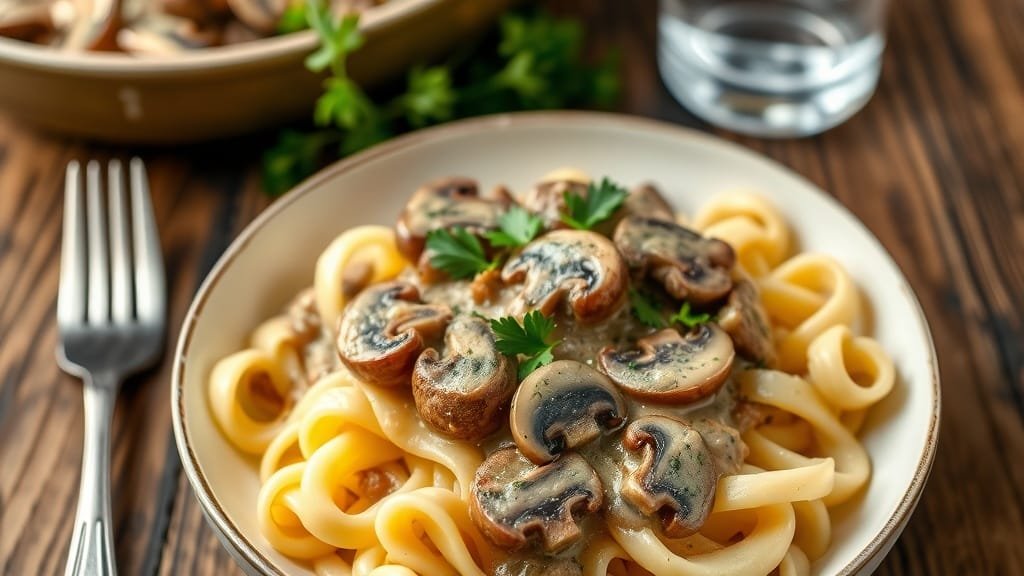 Delicious and Hearty Mushroom Stroganoff