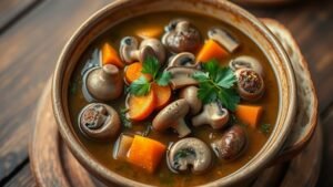 Delicious and Rustic Mushroom Stew