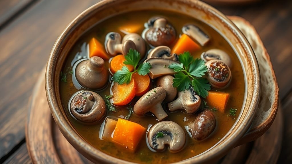 Delicious and Rustic Mushroom Stew