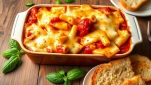 Deliciously Cheesy Baked Ziti
