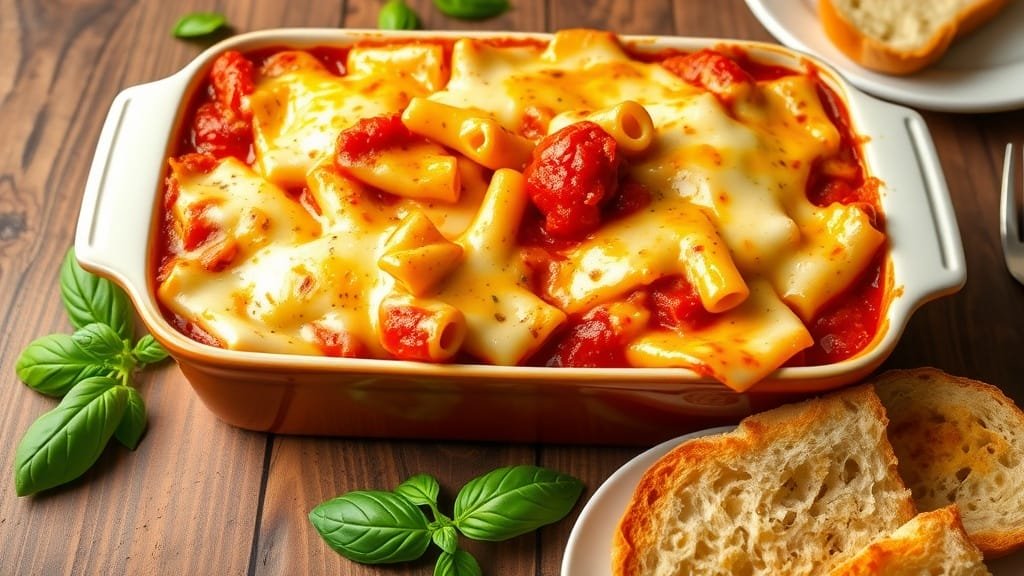 Deliciously Cheesy Baked Ziti