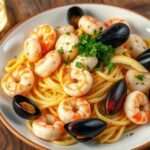Deliciously Indulgent Seafood Fettuccine
